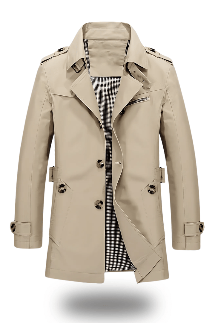 Jens Trenchcoat Damen – Klassischer Wintermantel mit Umgelegtem Kragen für Elegante Looks 0