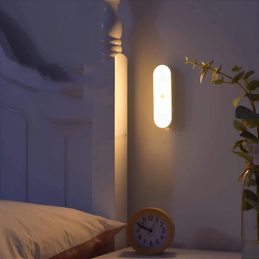 Kabellose LED Bewegungsmelder Wandlampe – USB Aufladbar für Sicherheit und Komfort 0