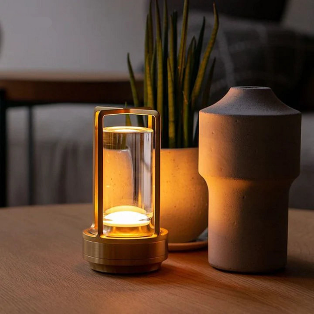 Kabellose Tischlampe mit USB-Aufladung – Elegante LED-Tischleuchte für Innen- und Außenbereich, 28 Stunden Akkulaufzeit 1
