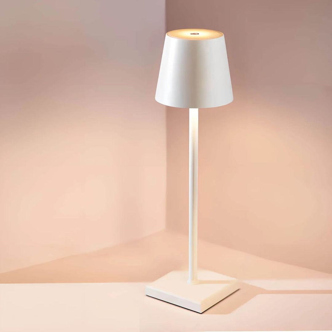 Kabellose Tischlampe mit Wiederaufladbarem Akku – Elegante Tischleuchte für Innen und Außen, Tragbare Beleuchtung 0