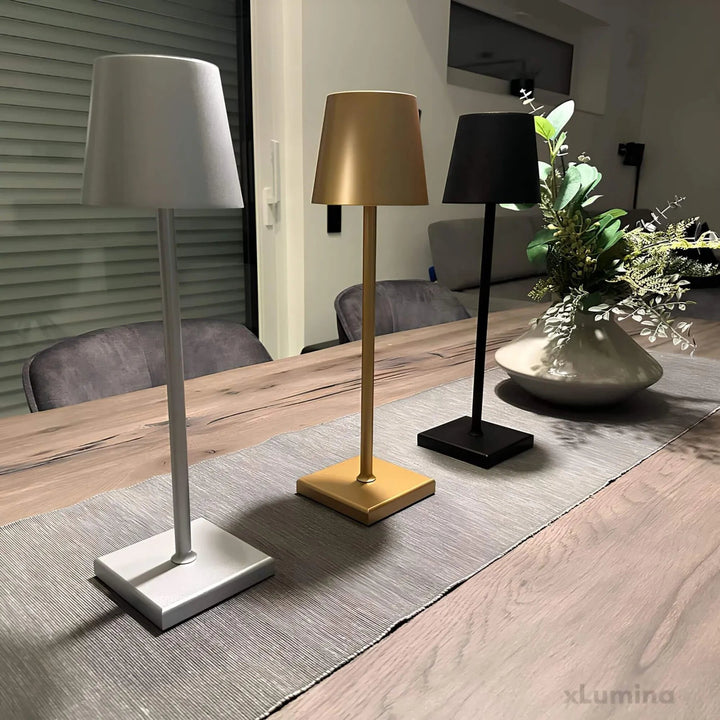 Kabellose Tischlampe mit Wiederaufladbarem Akku – Elegante Tischleuchte für Innen und Außen, Tragbare Beleuchtung 2