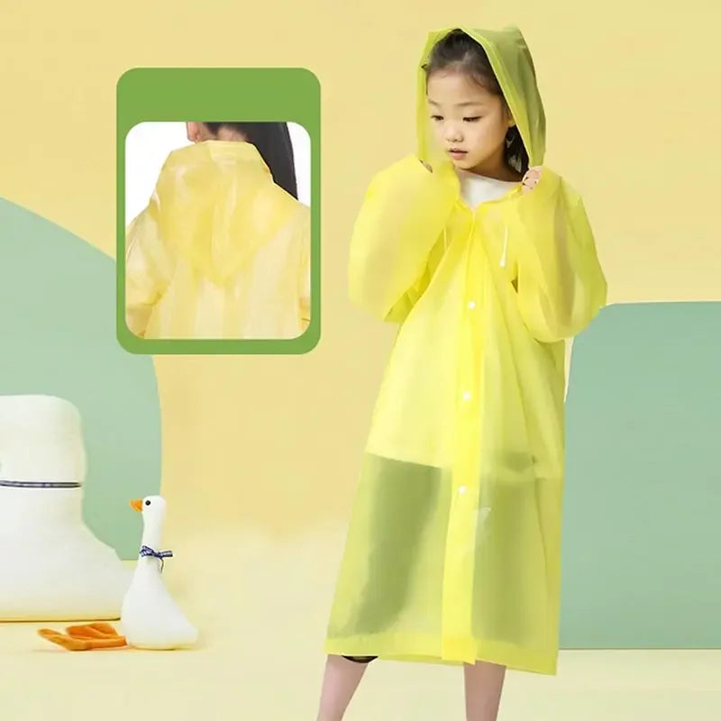 Kinder Regenmantel – Wasserdichter, faltbarer Poncho für Jungen und Mädchen 1