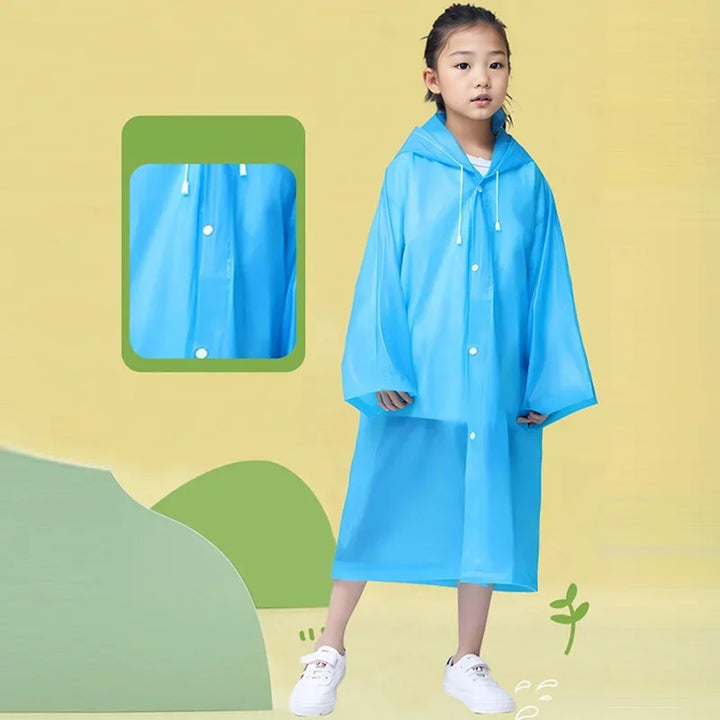 Kinder Regenmantel – Wasserdichter, faltbarer Poncho für Jungen und Mädchen 2