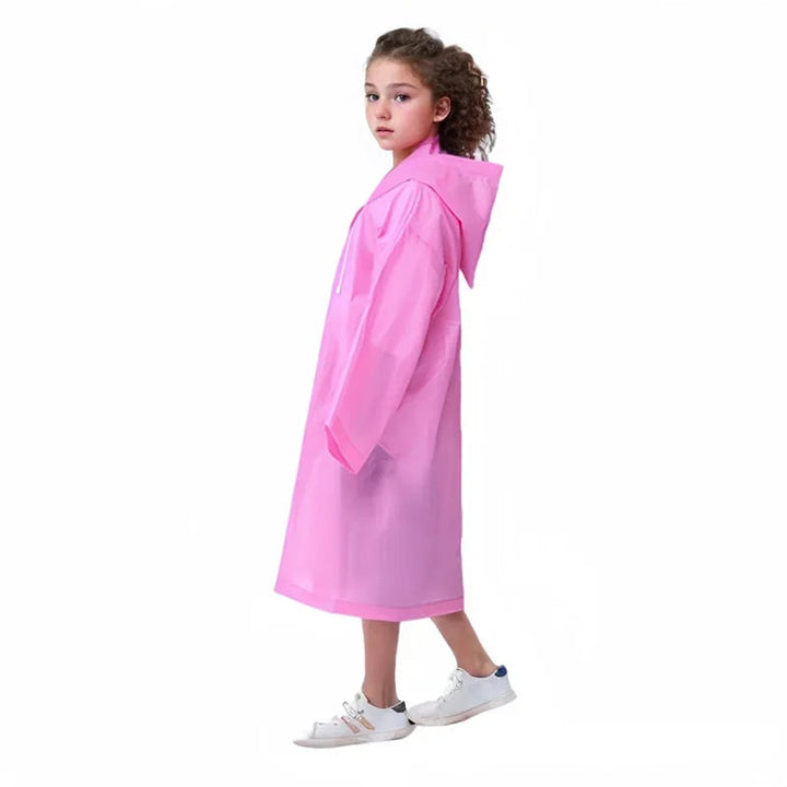 Kinder Regenmantel – Wasserdichter, faltbarer Poncho für Jungen und Mädchen 6