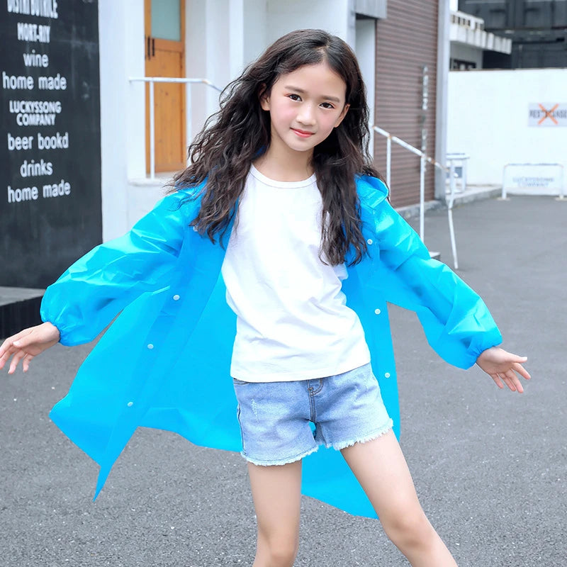 Kinder Regenponcho – Wasserdichter Reise-Regenmantel für Outdoor-Aktivitäten 0