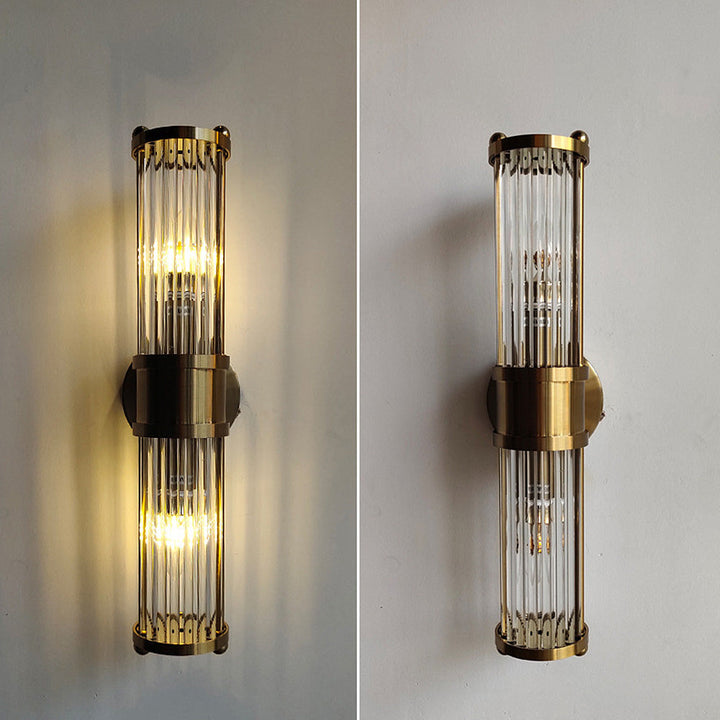 Klassische Wandleuchte in Gold für Badezimmer – Elegante LED Wandlampe mit Hochwertigem Eisen und Glas 6