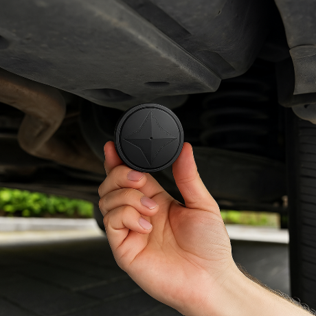 Kompakter GPS Tracker Auto mit Magnet – Echtzeit-Ortung für Fahrzeuge, Hunde und Fahrräder 1