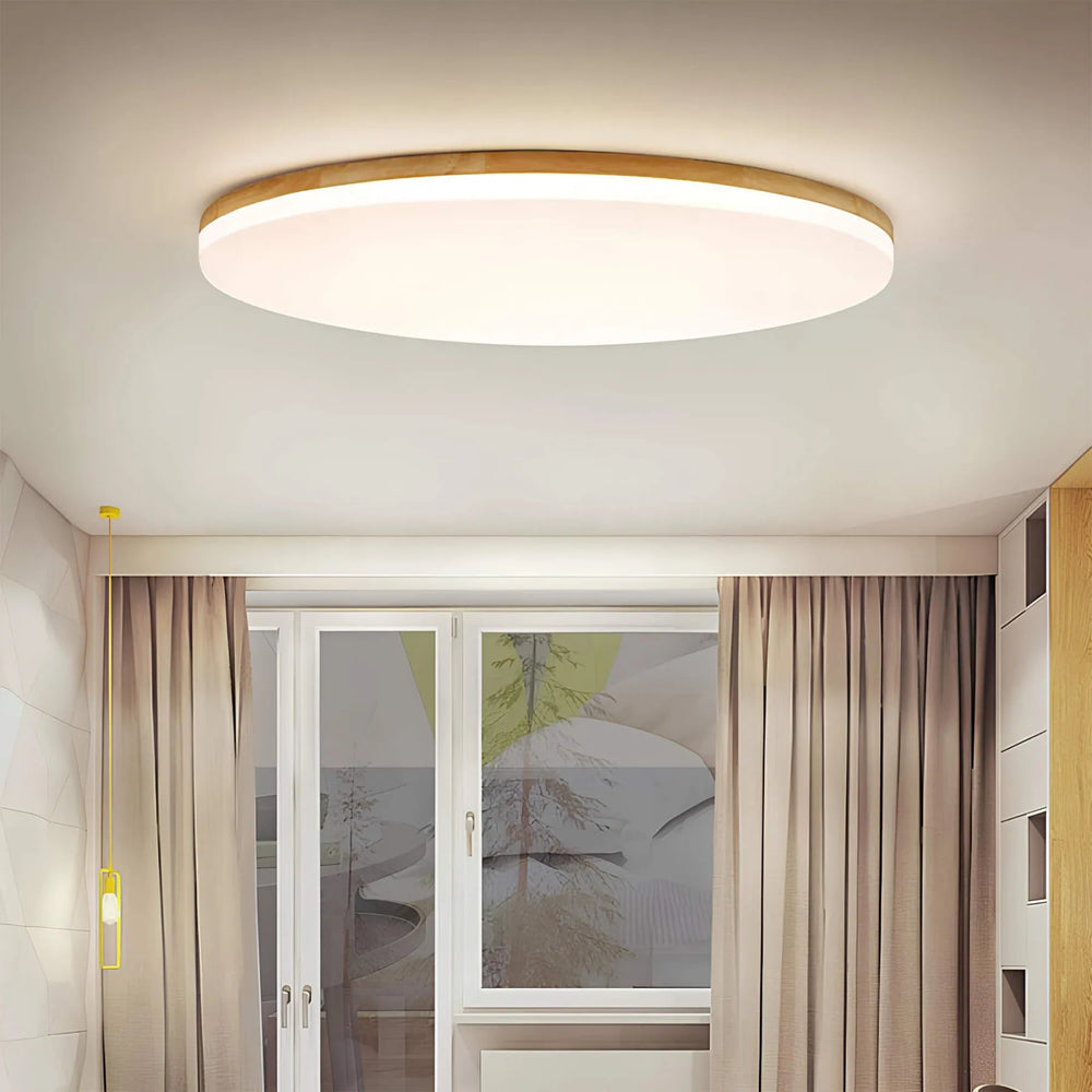 LED Deckenlampe aus Holz und Metall – Elegante Deckenleuchte für Wohnzimmer und Schlafzimmer 1