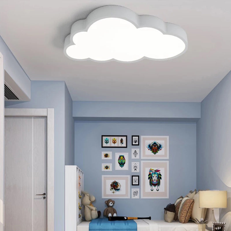 LED Deckenlampe im Wolkendesign für Kinderzimmer – Energiesparende und Moderne Deckenleuchte 40 cm, Warmweiß 3000K 3