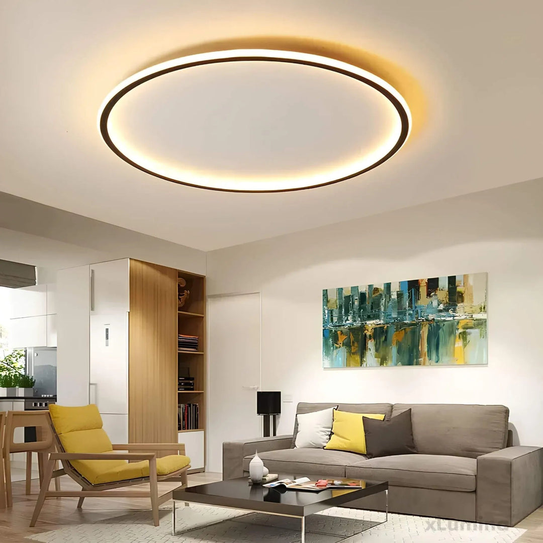 LED Deckenleuchte Rund im Nordischen Design – Elegante Deckenlampe für Wohnzimmer und Flure 2
