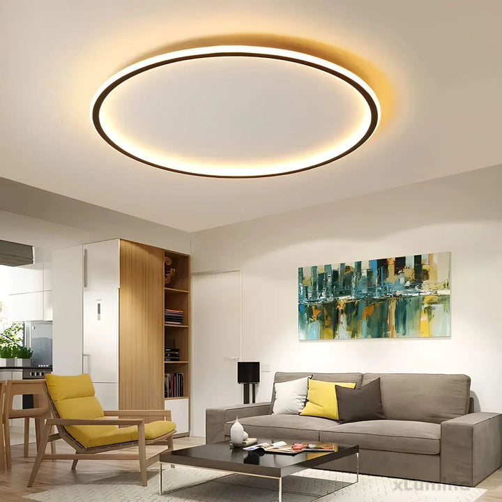 LED Deckenleuchte Rund im Nordischen Design – Elegante Deckenlampe für Wohnzimmer und Flure 2