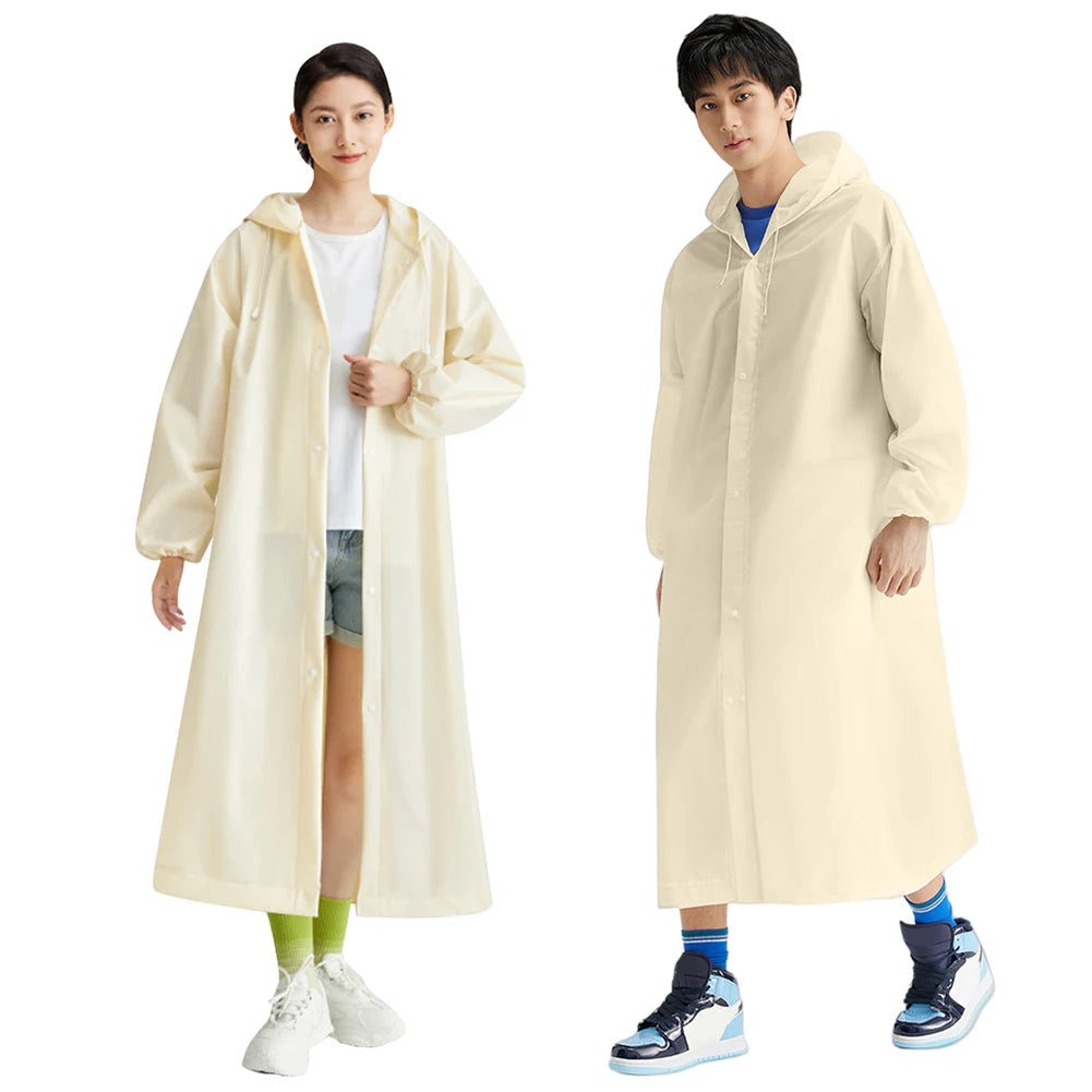 Langlebiger Regenponcho für Erwachsene – Winddicht, Wasserdicht, Ideal für Fahrrad & Wandern 0