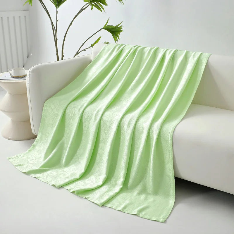 Leichte Sommerdecke aus 100% Bambusfaser – Kühlende Bettdecke in Hellgrün, 150x200cm, 180x200cm, 200x230cm 0