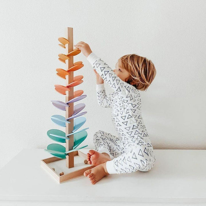 Luca – Interaktiver Regenbogen-Murmelturm aus Holz für Kinder ab 10 Monaten, Spielzeug ab 2 Jahren, Fördert Kreativität und Lernen 3