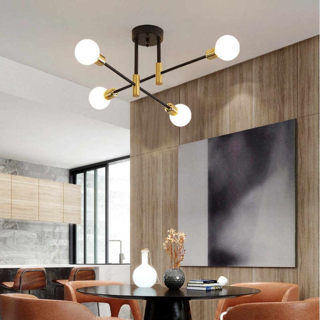 Lumière Royale – Moderne LED Deckenleuchte in Schwarz und Gold 0