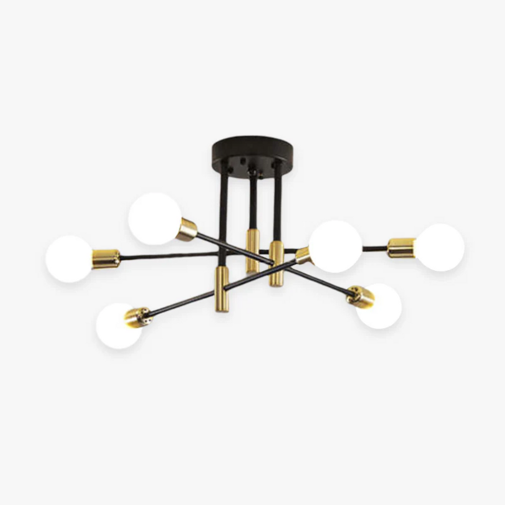 Lumière Royale – Moderne LED Deckenleuchte in Schwarz und Gold 1