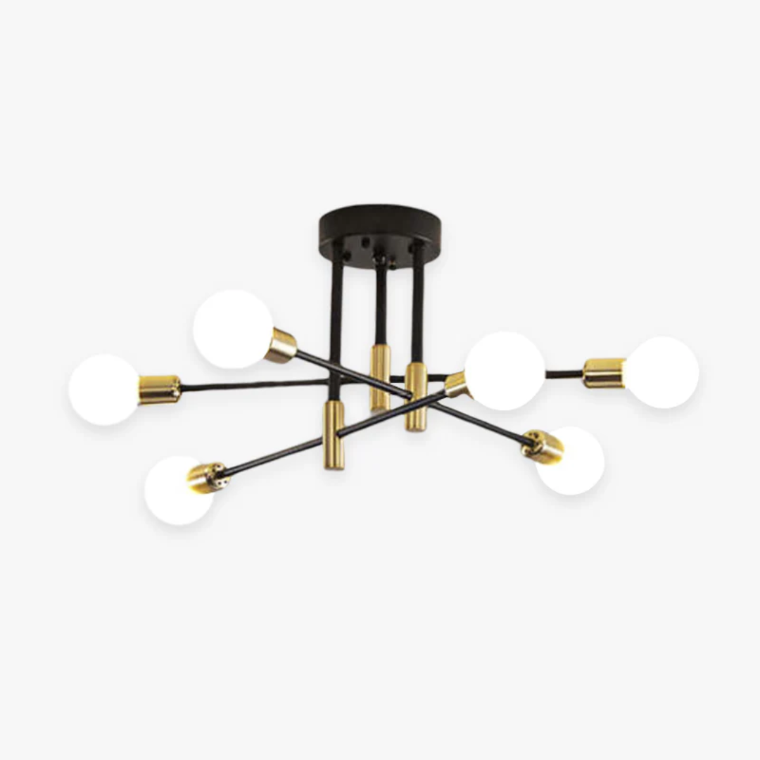 Lumière Royale – Moderne LED Deckenleuchte in Schwarz und Gold 1