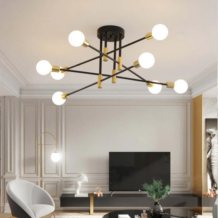 Lumière Royale – Moderne LED Deckenleuchte in Schwarz und Gold 10