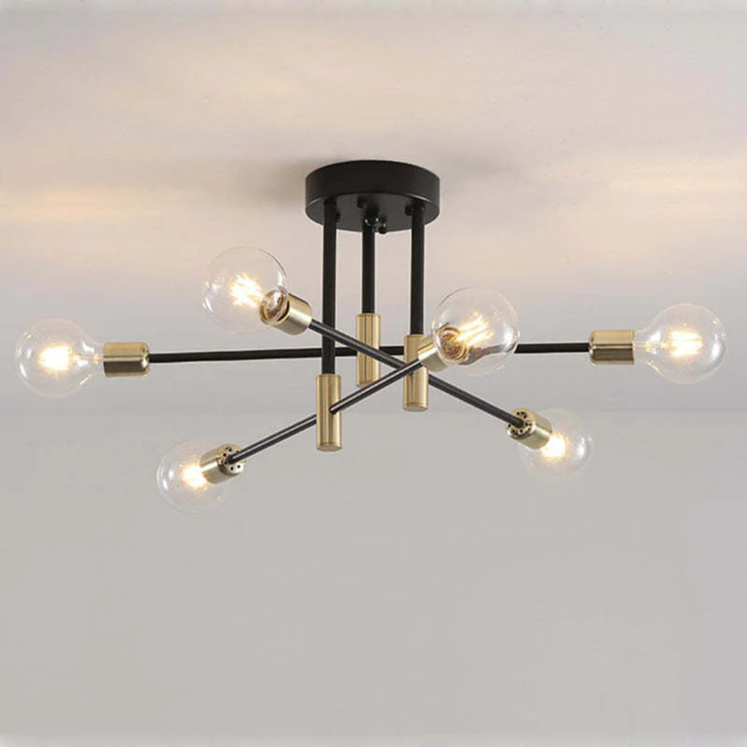 Lumière Royale – Moderne LED Deckenleuchte in Schwarz und Gold 4