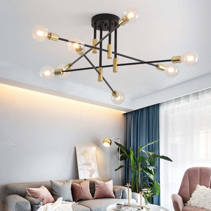 Lumière Royale – Moderne LED Deckenleuchte in Schwarz und Gold 6