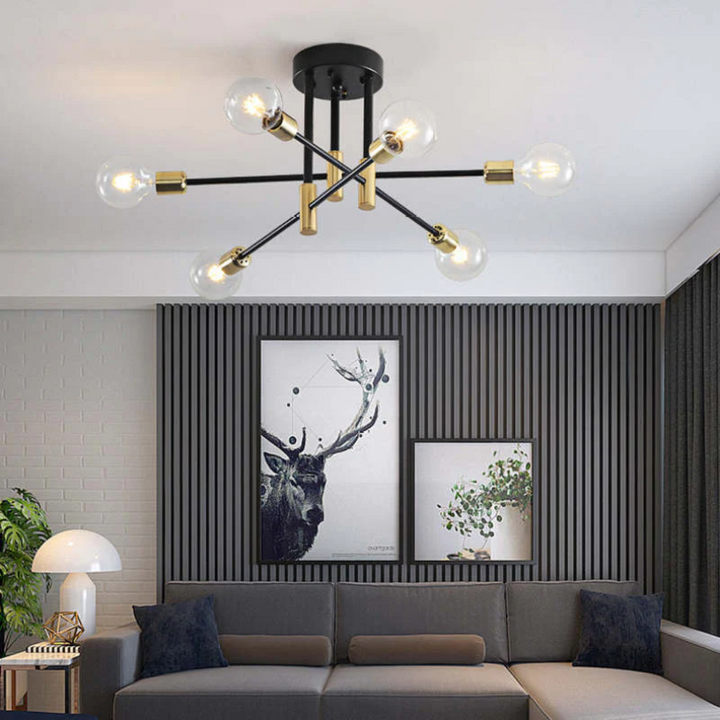 Lumière Royale – Moderne LED Deckenleuchte in Schwarz und Gold 7