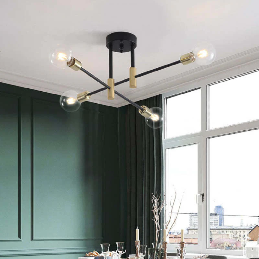 Lumière Royale – Moderne LED Deckenleuchte in Schwarz und Gold 8