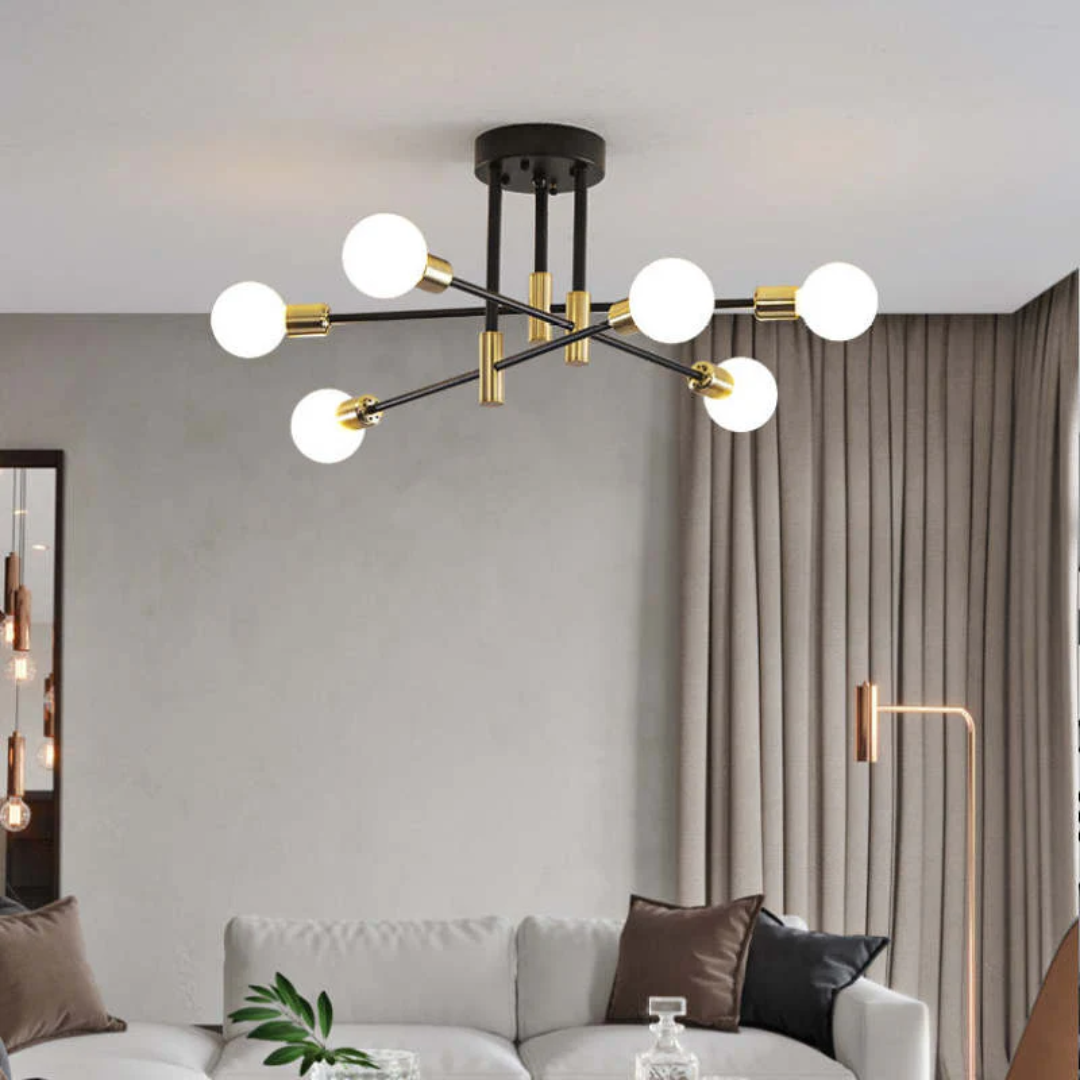Lumière Royale – Moderne LED Deckenleuchte in Schwarz und Gold 9