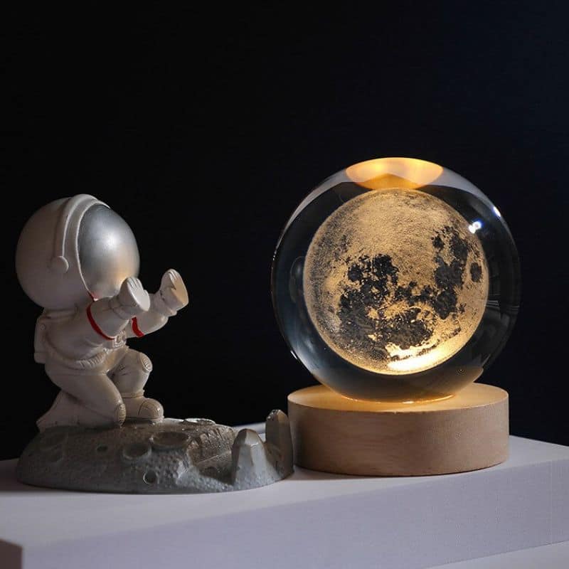 Luminous Crystal Ball mit 3D Gravur – Magische Nachtlampe für jeden Raum 0