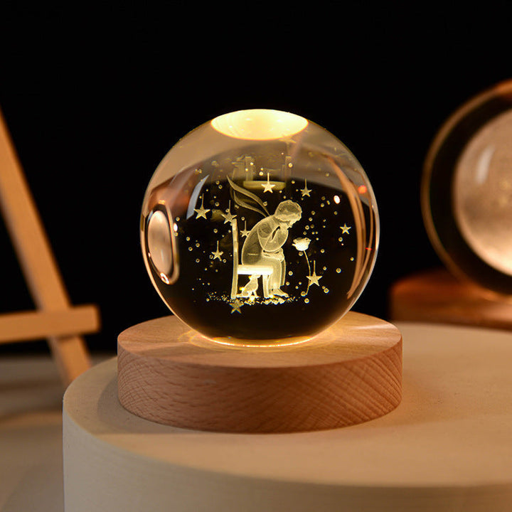 Luminous Crystal Ball mit 3D Gravur – Magische Nachtlampe für jeden Raum 11