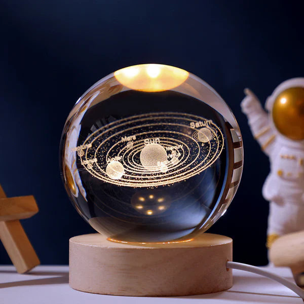 Luminous Crystal Ball mit 3D Gravur – Magische Nachtlampe für jeden Raum 3