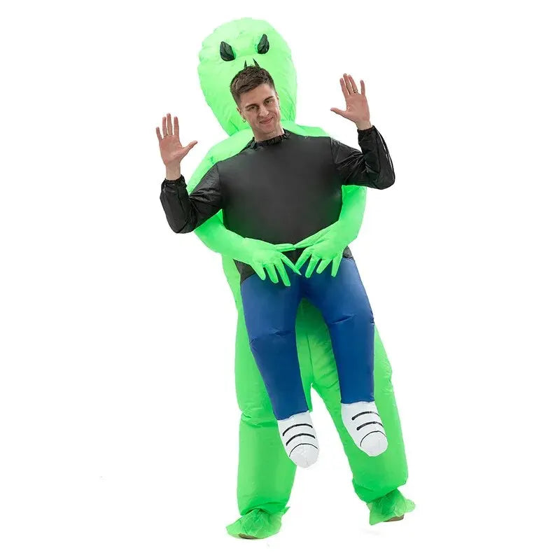 Lustiges Aufblasbares Halloween Kostüm – Alien-Abduction-Effekt für Männer und Kinder 0