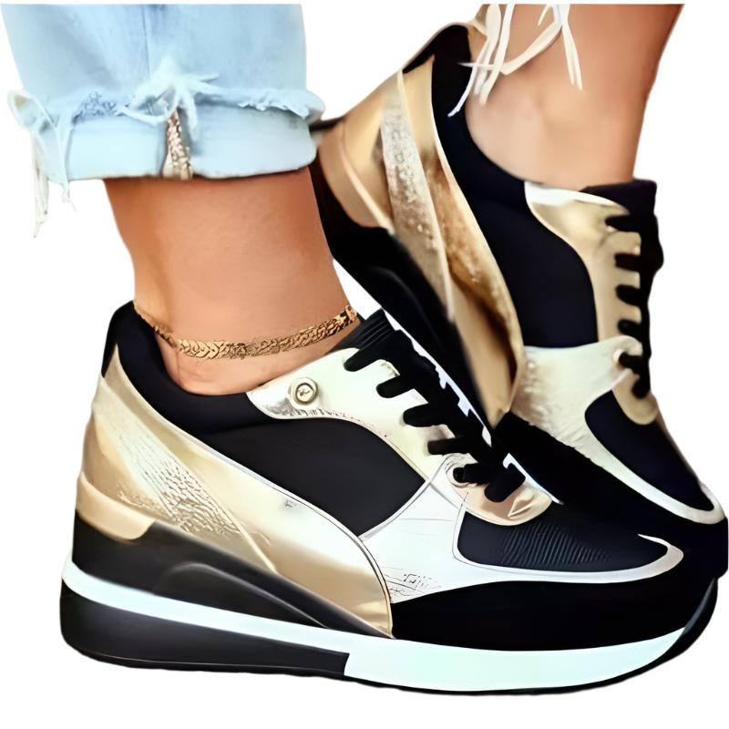 Luxe Confort – Orthopädische Sneakers Damen in Gold für Stil und Komfort 1