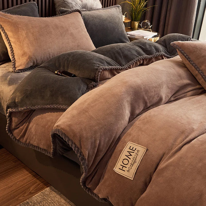 Luxuriöser Velvet Fleece Bettbezug Set für King Size Betten – Ultimativer Komfort und Wärme 10