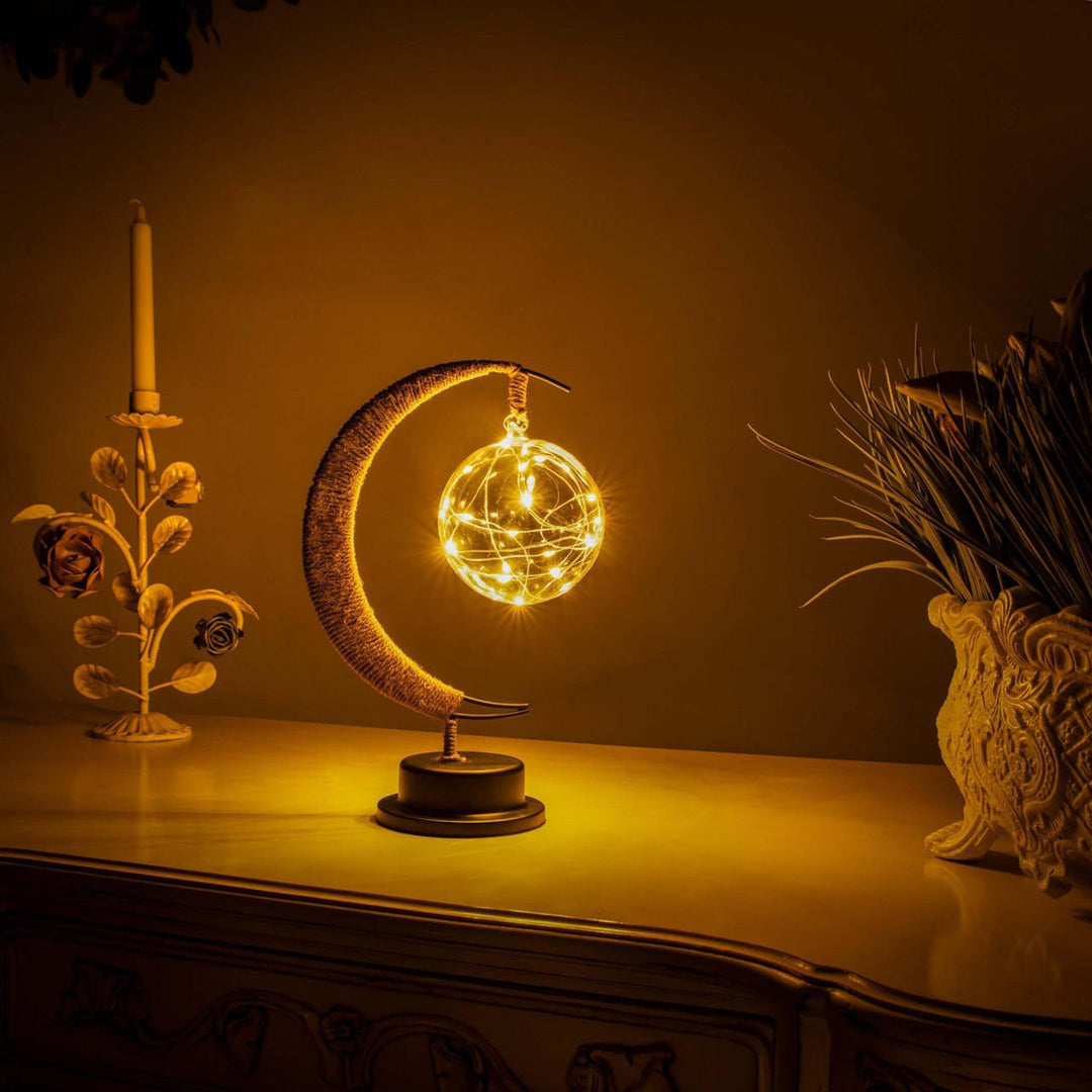 Magische Mondlampe – LED Tischlampe aus Glas für entspannende Atmosphäre 0