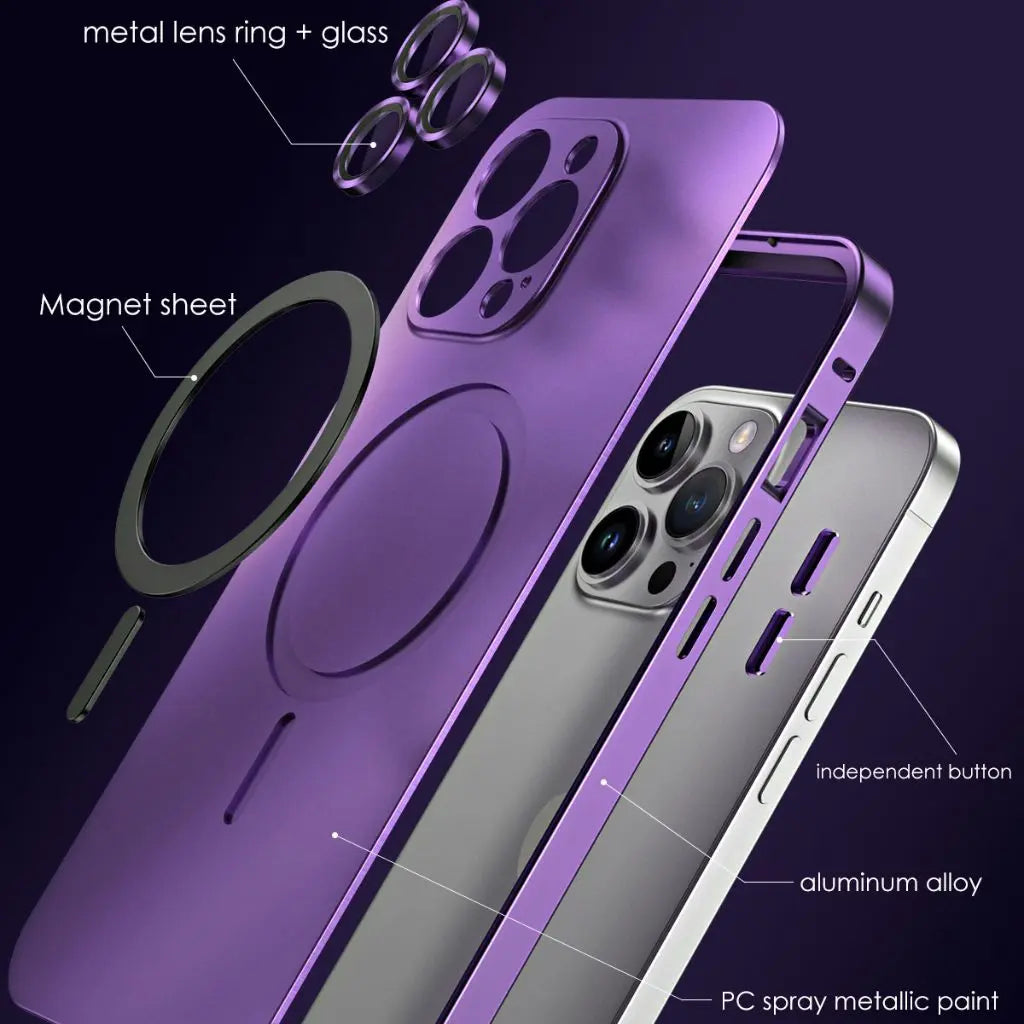 Magnetische Metallhülle für iPhone – Robuste Schutzhülle mit elegantem Design und perfekter Passform 6