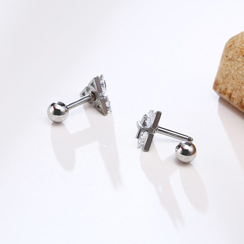 Minimalistische Dreiecksohrringe aus 925 Silber – Stilvolles Accessoire für Herren 2