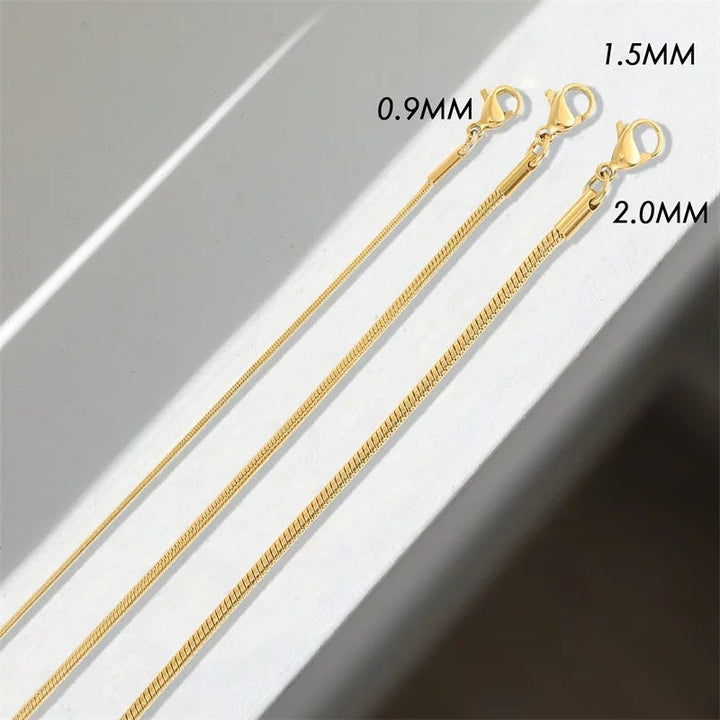 Minimalistisches Armband Damen mit Schlangenverschluss in Silber, Gold und Roségold 5