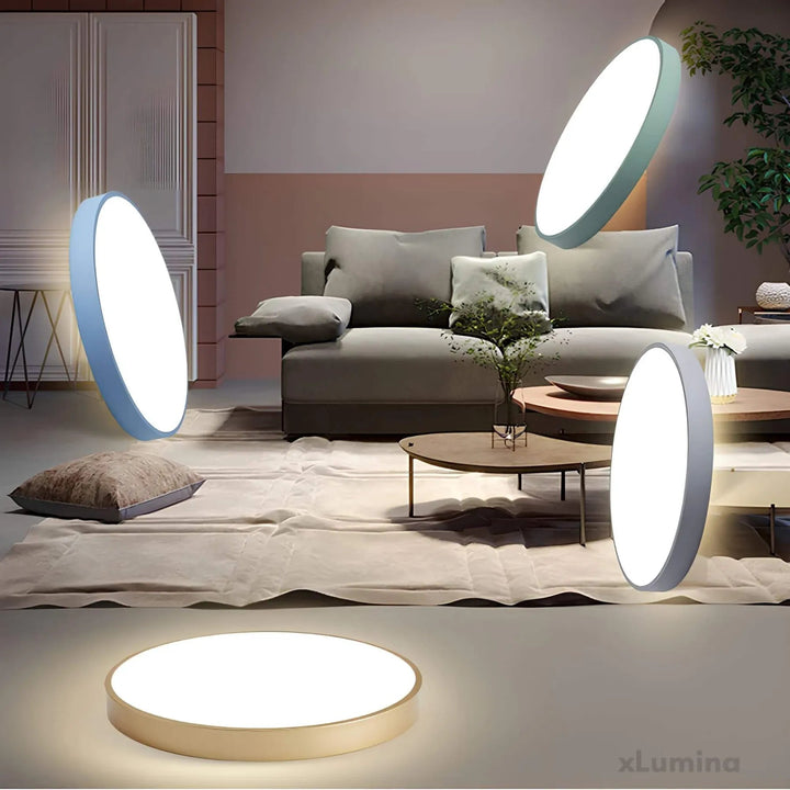 Moderne Deckenleuchte mit Fernbedienung und Dimmbarkeit – Farbwechselnde ChromaCraft Leuchte 1