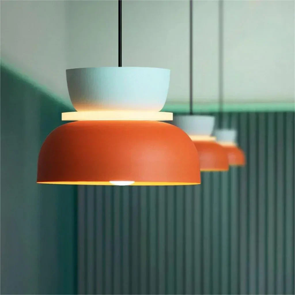 Moderne Hängelampe im Nordischen Stil mit Farbblock-Design für Esszimmer und Wohnzimmer – Energieeffiziente Pendelleuchte 4