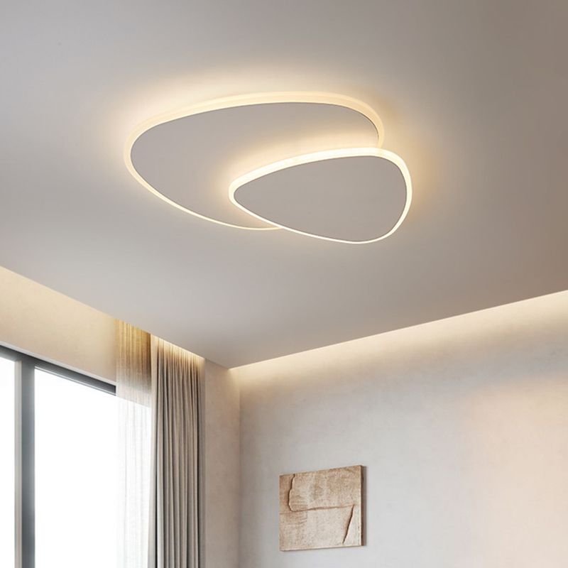 Moderne LED Deckenlampe in Weiß – Stilvolle Deckenleuchte für Wohnzimmer und Schlafzimmer aus Metall und Acryl 0