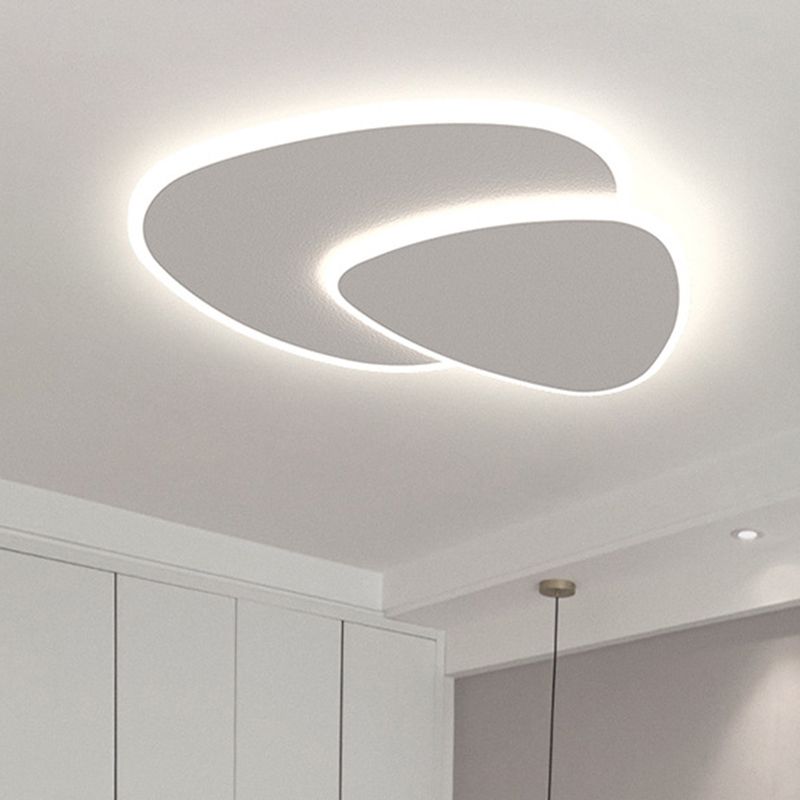 Moderne LED Deckenlampe in Weiß – Stilvolle Deckenleuchte für Wohnzimmer und Schlafzimmer aus Metall und Acryl 2