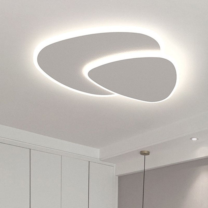 Moderne LED Deckenlampe in Weiß – Stilvolle Deckenleuchte für Wohnzimmer und Schlafzimmer aus Metall und Acryl 2