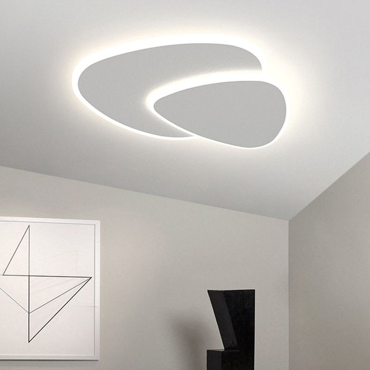 Moderne LED Deckenlampe in Weiß – Stilvolle Deckenleuchte für Wohnzimmer und Schlafzimmer aus Metall und Acryl 4