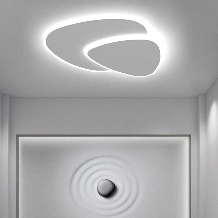 Moderne LED Deckenlampe in Weiß – Stilvolle Deckenleuchte für Wohnzimmer und Schlafzimmer aus Metall und Acryl 5