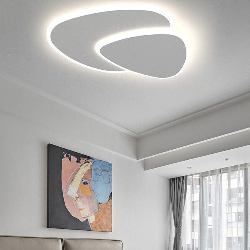 Moderne LED Deckenlampe in Weiß – Stilvolle Deckenleuchte für Wohnzimmer und Schlafzimmer aus Metall und Acryl 6
