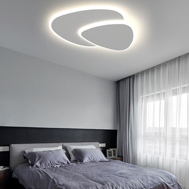 Moderne LED Deckenlampe in Weiß – Stilvolle Deckenleuchte für Wohnzimmer und Schlafzimmer aus Metall und Acryl 7