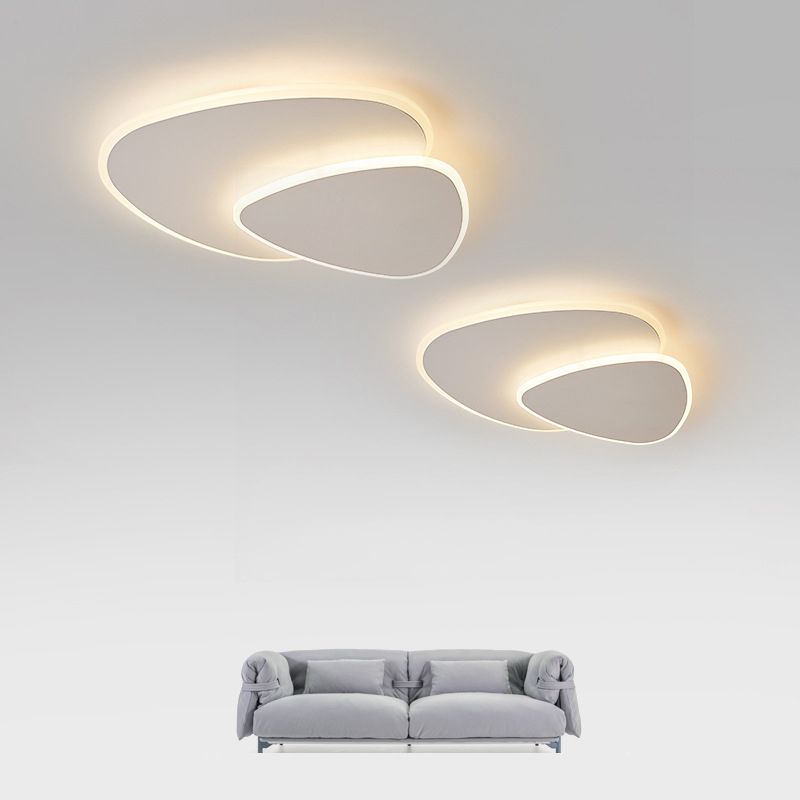 Moderne LED Deckenlampe in Weiß – Stilvolle Deckenleuchte für Wohnzimmer und Schlafzimmer aus Metall und Acryl 8
