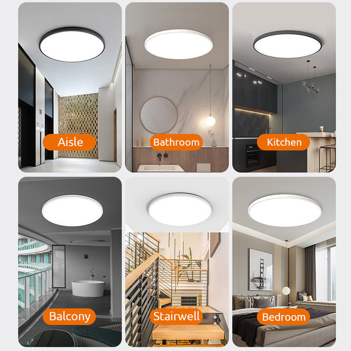 Moderne LED Deckenleuchte Schwarz und Weiß für Esszimmer – Stilvolle Runde Deckenlampe mit Energieeffizienter Beleuchtung 8
