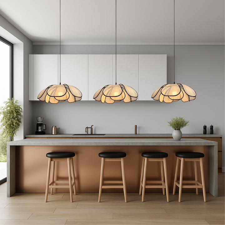 Moderne Pendelleuchte Holz – Hängelampe mit LED für Esszimmer und Bars 3