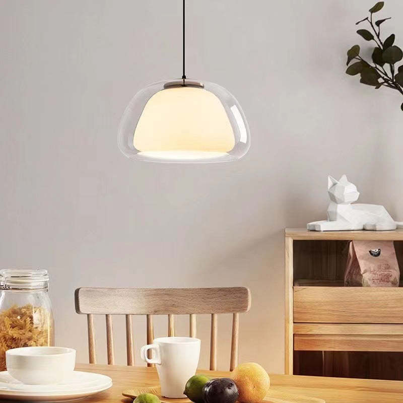 Moderne Pendelleuchte aus Milchglas mit Verstellbarem Kabel – Elegante Hängelampe für Esszimmer und Wohnräume 3